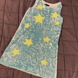 Gap Kids Sleeveless sequined stars sheath dress